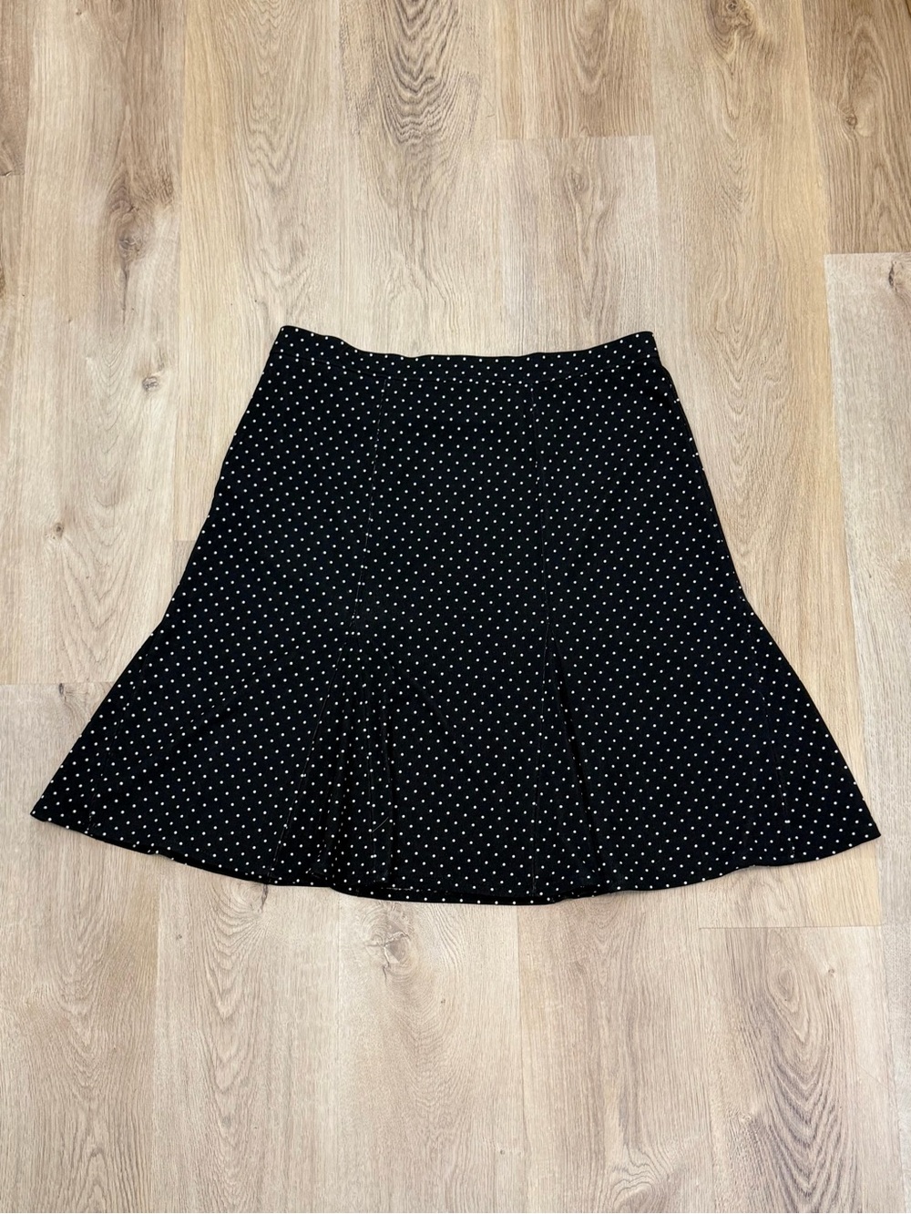 Talbots Black and White Polka Dot Skater Skirt